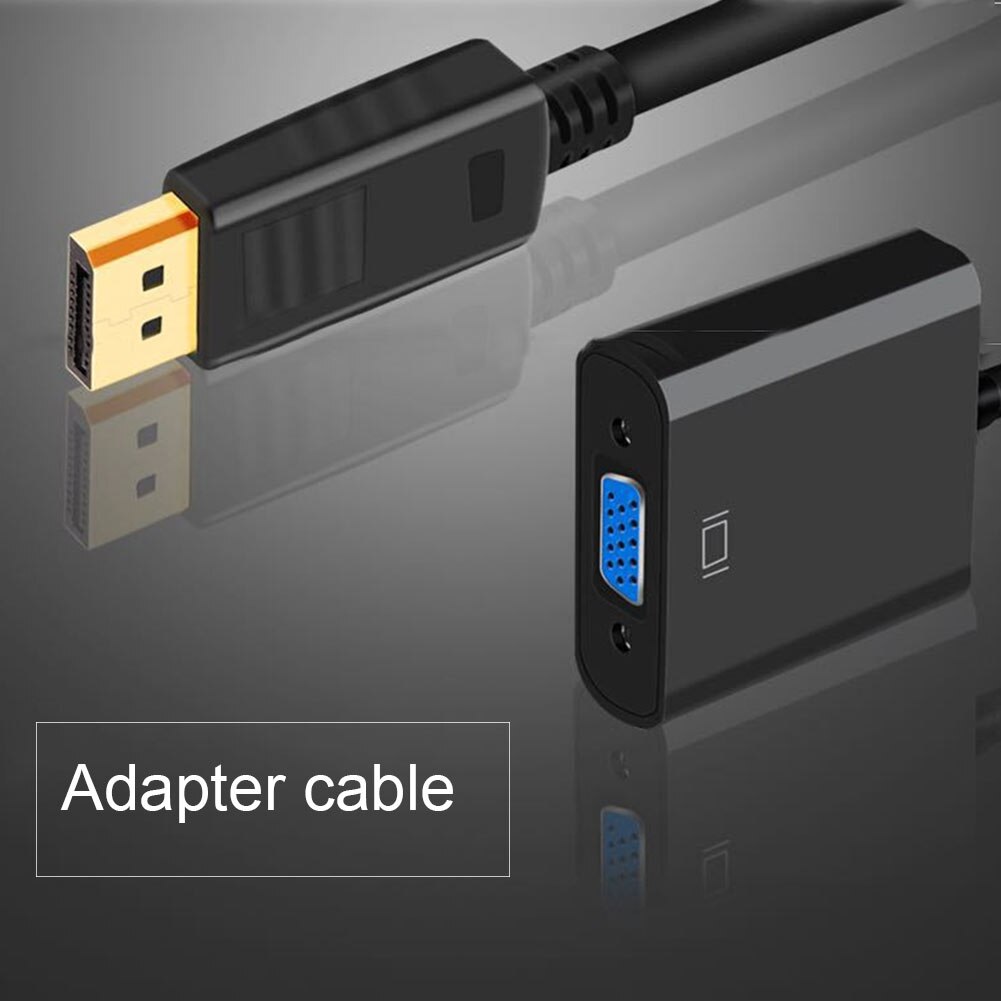Display Port Accessories Displayport Converter Adapter Cable Monitor Portable Video HDTV DP To VGA Laptop PC Computer HD