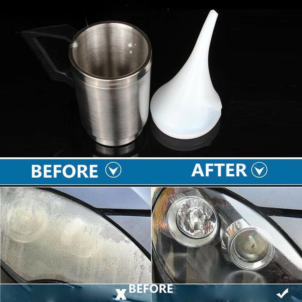 Bil forlygte linse restaurering kit forstøver renovering spray cup værktøj +2*  låg holdbare og praktiske at bruge