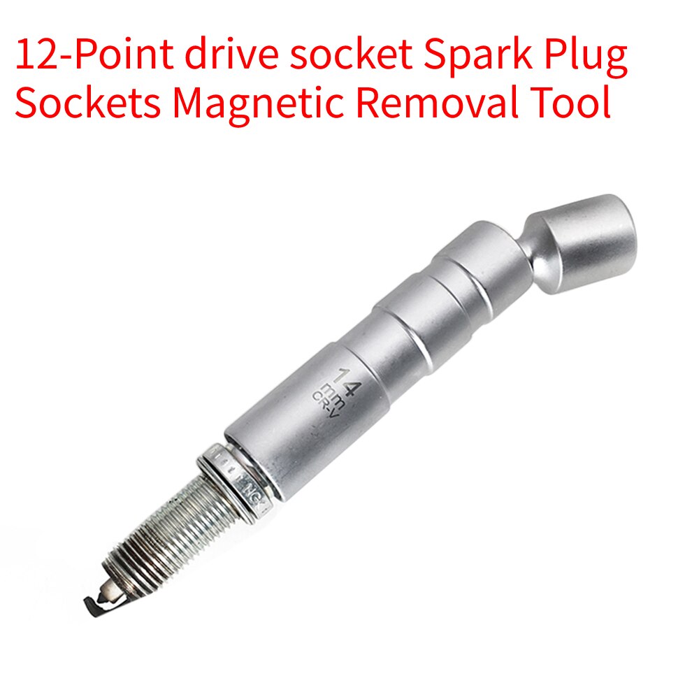 14Mm Dunne Muur Bougie Socket Drive 12-Punt Drive Socket Spark Stopcontacten Magnetische Removal Tool