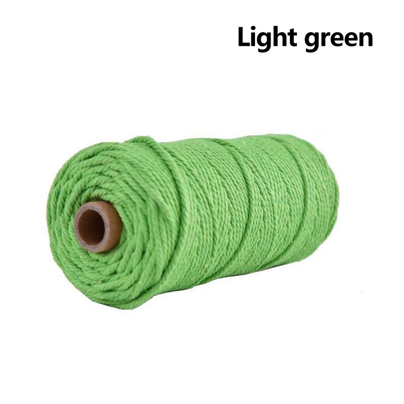1 rol 3mm 100m natuurlijk kleurrijk katoenen gevlochten koord macramé touw diy handgemaakt handgemaakt kleurrijk ambachtelijk touw touw: 9