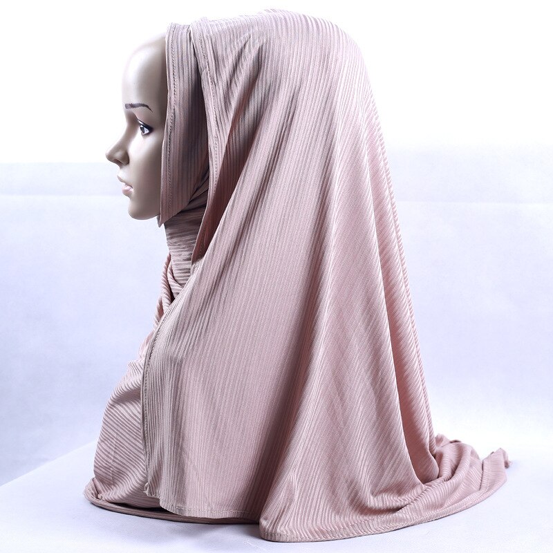 LINLING turquie femmes en mousseline de soie solide écharpe musulmane dames châles et enveloppes doux femme Hijab étoles tête sous-écharpes N488: C7