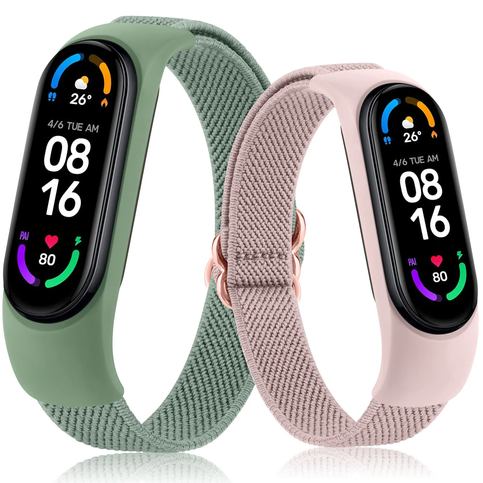 Band voor Xiaomi Mi Band miband 3 4 5 6 7 8 9 Band elastische nylon horlogeband verstelbare armband voor Xiaomi Mi Band 9 8 polsband