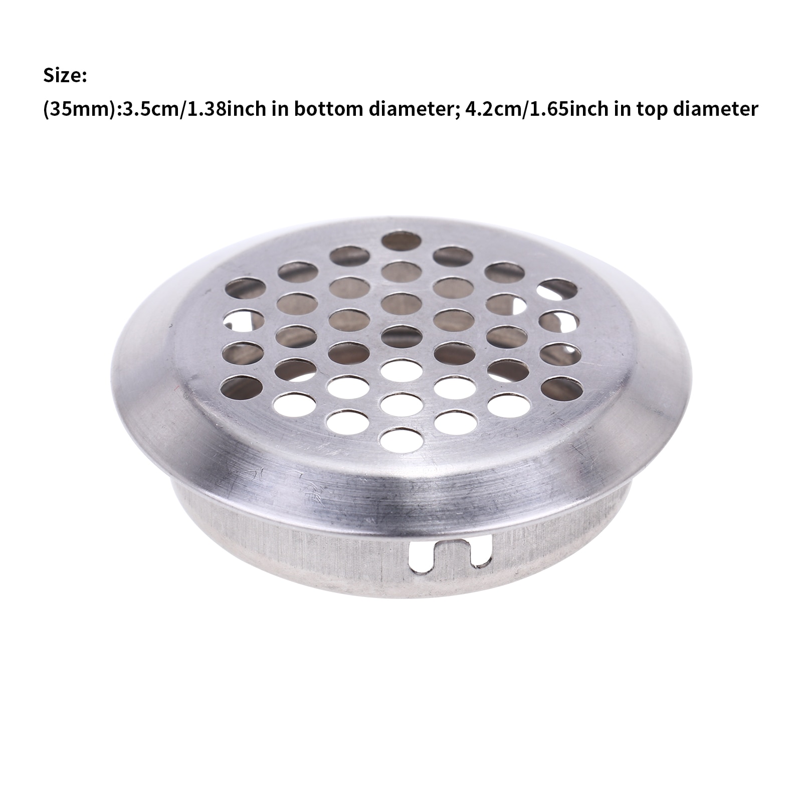 20Pcs Air Circular Vents 35/29/25/19mm Circular Soffit Vent Stainless Steel Round Vent Mesh Hole Louver for Kitchen Bathroom