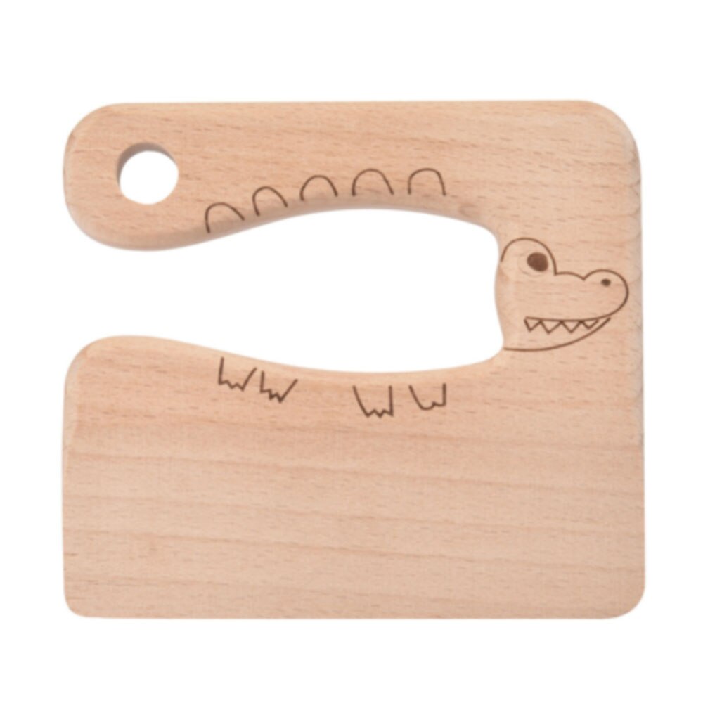 1Pcs Wooden Kids Knife For Cooking And Safe Cutting Veggies Fruits Cute Shape Kids Kitchen Tools 2-10 Years Old Applicable: B