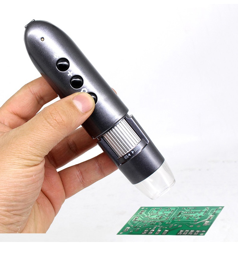 2MP 1600X USB Microscope 0-200X Zoom Digital Microscope Adjustable 8 LED Industrial Inspection Magnifying Glass Skin Detector