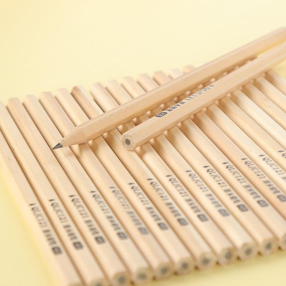 50Pcs Students Wood Sketching Writing Drawing HB Pencil School Office Stationery
