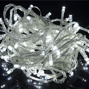 Rgb Led Verlichting Strings 10M 110V 220V 8 Modi Waterdichte IP65 Kerst Garland Fairy Lights Outdoor Indoor Decoratie: White / 110V US Plug