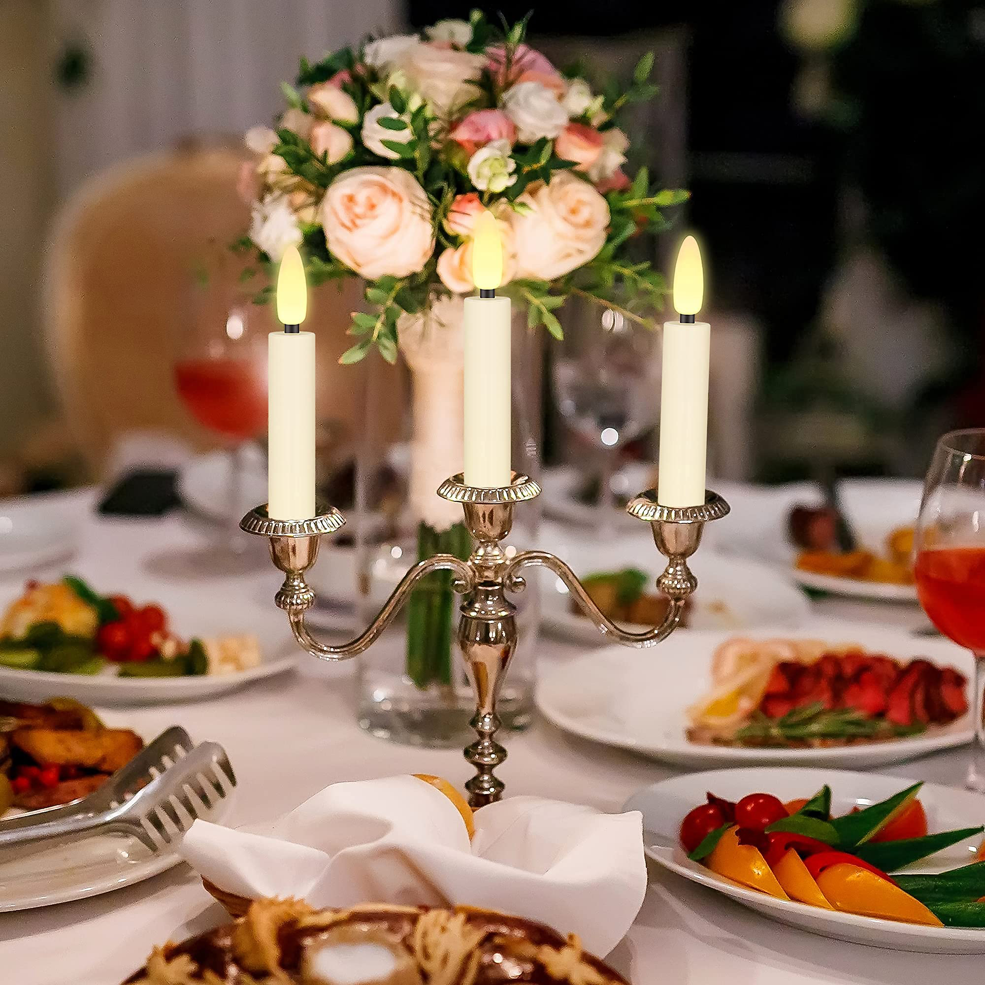 Lumières LED pour sapin de Noël, cône sans flamme, scintillant avec minuterie à distance, intensité variable, Noël, mariage, ci-après, 10 pièces, 20 pièces, 30 pièces