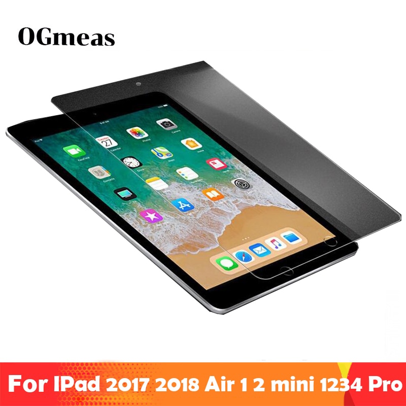 Schermo 9H per IPad 2017 2018 Air 1 2 mini 1 2 3 4 Protector per iPad Pro 11 10.5 9.7 vetro temperato protettivo antigraffio