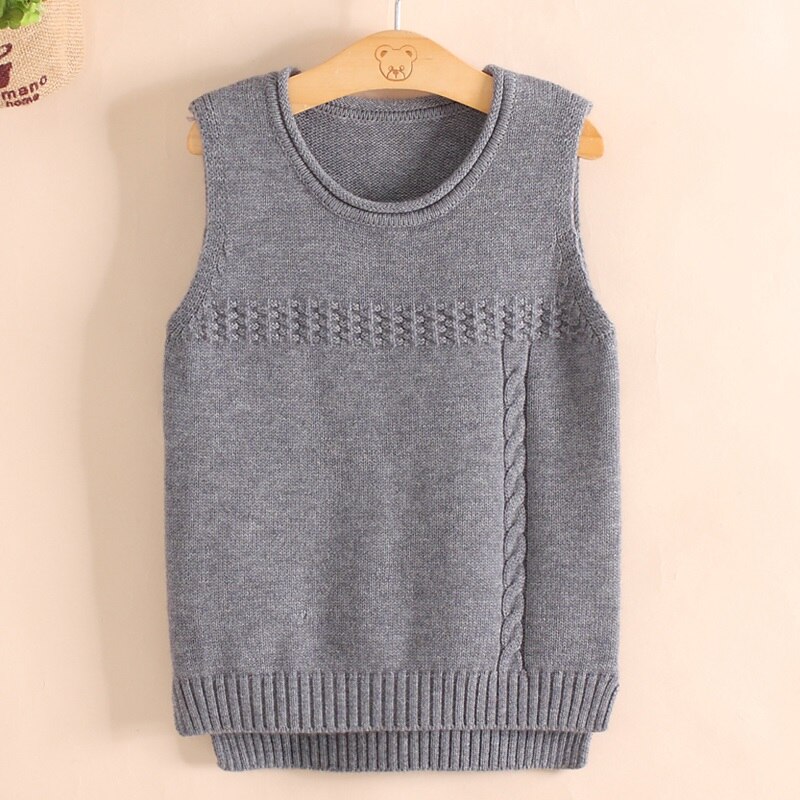 Lente- en herfstkinderkleding voor meisjes, casual truien met ronde hals, wollen gebreide kleding, warme kasjmier truien, vesten voor kinderen.: Grijs / 3t