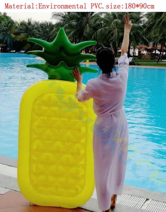 inflatable salad bar buffet ice bucket cup drink holder swimming bathing pool Floating row toy party decoration bar coasters: pineapple