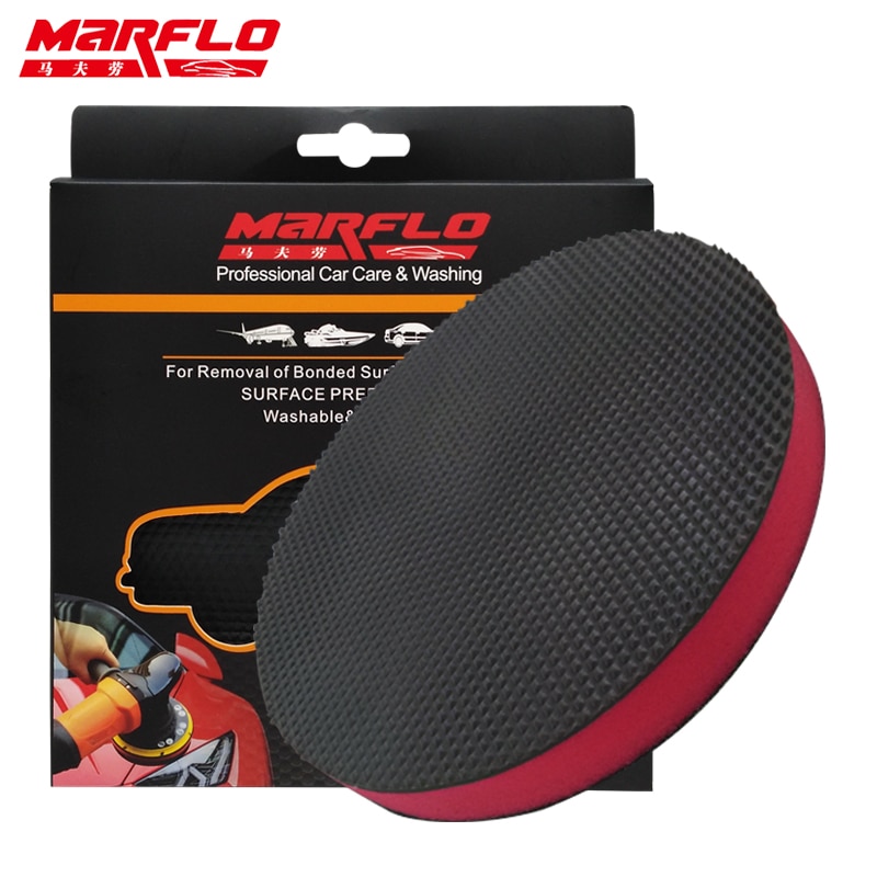 MARFLO-barre en argile pour lavage de voiture, tampon magique, éponge, tampon de polissage, avant soins automobiles, applicateur de cire, réparation de peinture de voiture