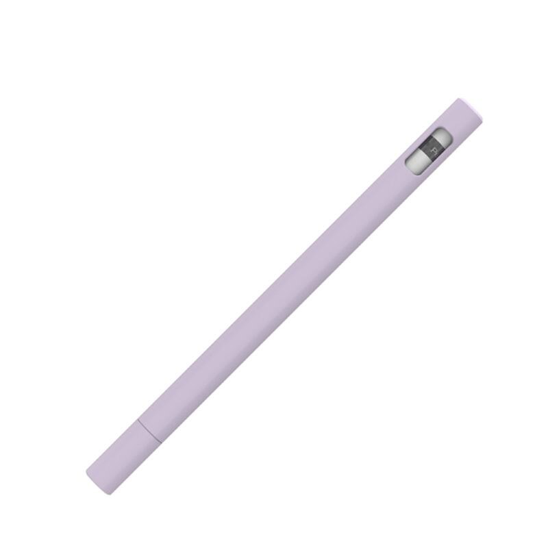 Triangle Anti-scroll Silicone Protective Case Pouch Cap Holder Nib Cover Skin For Apple Pencil 1/2 for iPad Pro Pencil 1st/2nd: Purple Pencil 1