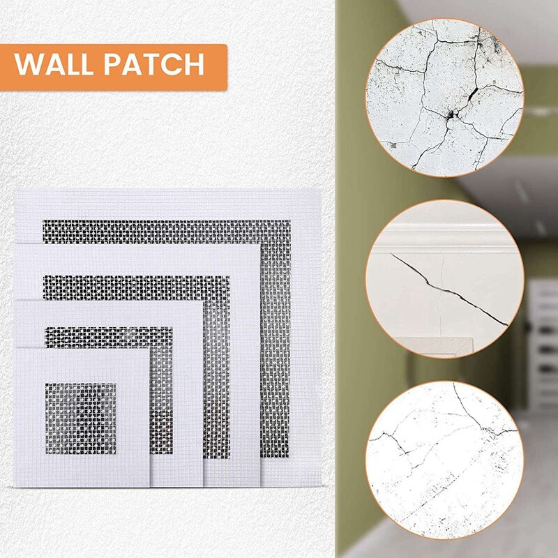 12 pezzi Patch di riparazione della parete in alluminio Patch di riparazione della parete autoadesiva Patch di riparazione del muro a secco da 2/4/ 6/8 pollici
