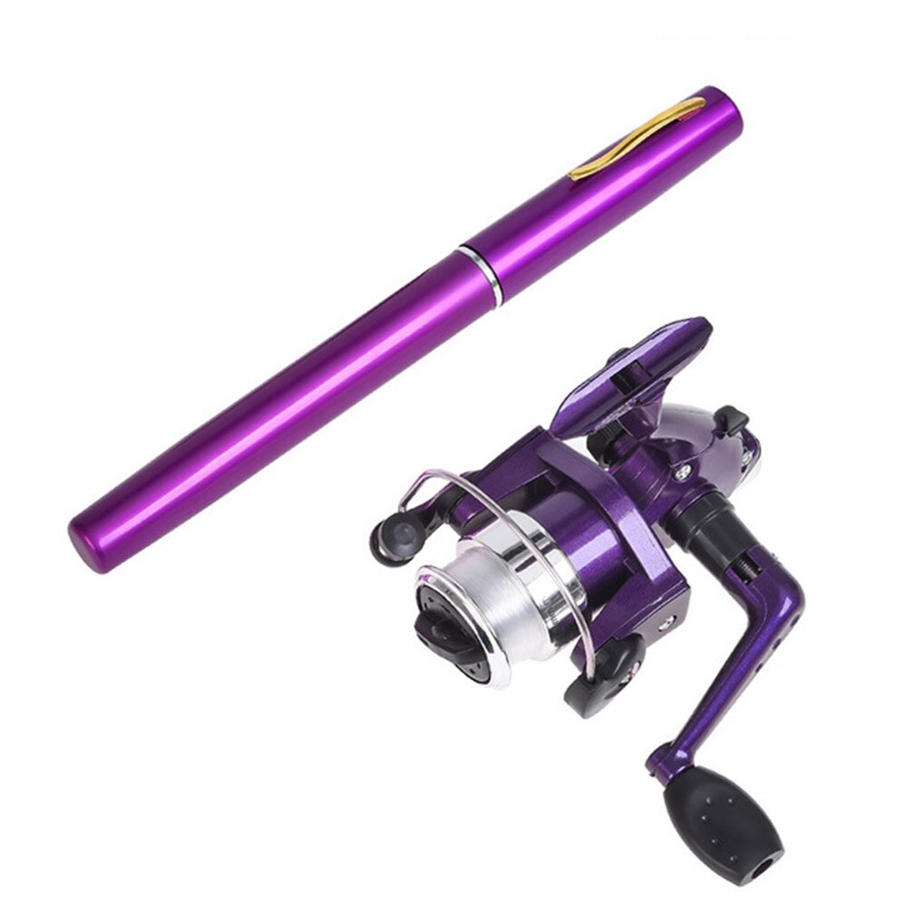 Mini pen uiterlijk vishengel draagbare roterende wiel vishengel 1 stuk winter outdoor vishengel visaccessoires&