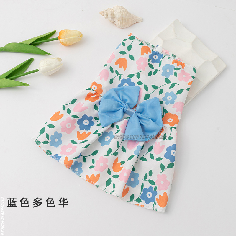 Vestido de princesa para perro, falda para mascota gatito, bonito vestido para perro con lazo de encaje para cachorro pequeño y mediano, Chihuahua, primavera y verano