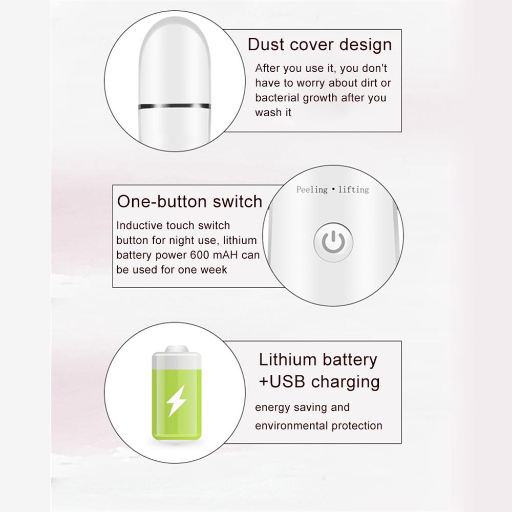Ultrasonic Skin Scrubber Face Spatula Blackhead Removal Pore Cleanser Skin Peeling Lifting Comedone Extractor Beauty Instrument