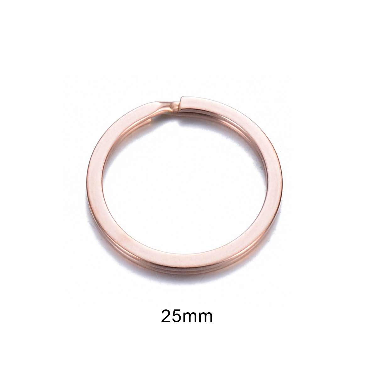 20 st/parti nyckelringar i rostfritt stål, runda platta nyckelhållare, delade ringar, 25mm 30mm nyckelringar för gör-det-själv nyckelringsspännen, smyckestillverkning: Grå