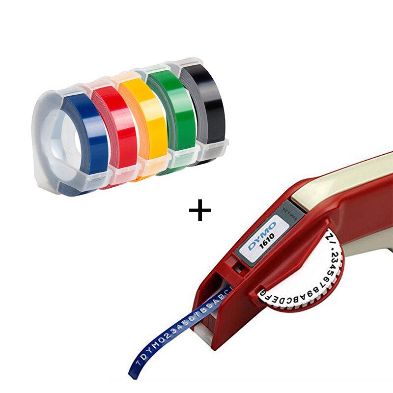 Dymo 3D 1610 Präge Manuelle Etikett Drucker Dymo 1610 kunststoff Etikett Hersteller schriftzug maschine für dymo 3D präge 6/9mm bänder