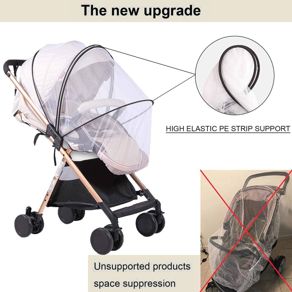Universal- Moskito Netz Baby Kinderwagen Insekt Netz mit Reißverschluss für Tragetasche Baby-reisebett Kinderwagen