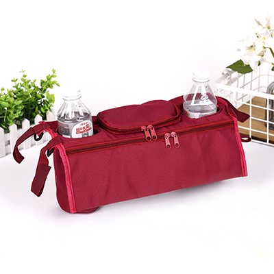 Bolsa universal para carrinho de bebê, acessórios para carrinho de bebê, organizador de carrinho, carrinho de bebê, bolsa para garrafa: Dark Red