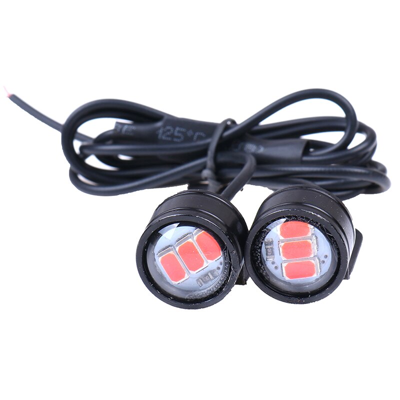 Rétroviseur pour moto, 2 pièces, yeux d&#39;aigle, 3 LED, Flash stroboscopique, lumières rouges