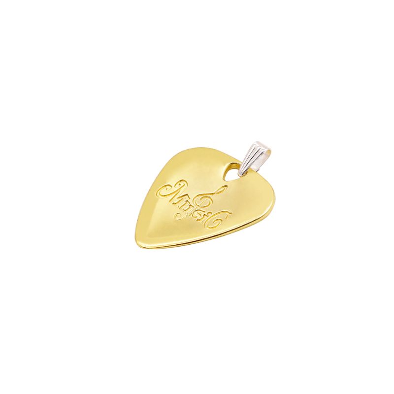 Heren dames gitaar plectrum ketting met verstelbare ketting roestvrij staal muziek