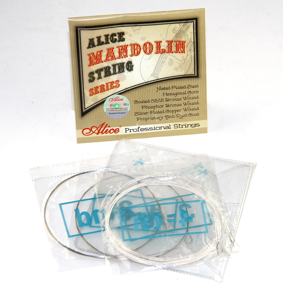 Alice strings Mandolin strings nickel-plated steel Hexagonal core