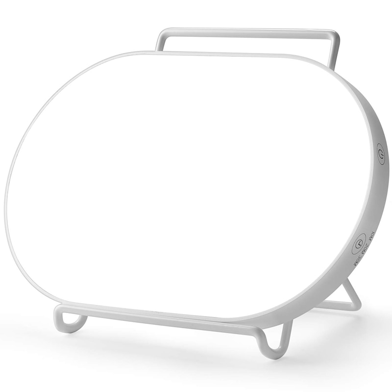 Bright White Light Therapy Lamp with 4 Adjustable Brightness, UV-Free 10,000 Lux LED Therapy Light, Press Control with Timer Fun: Default Title