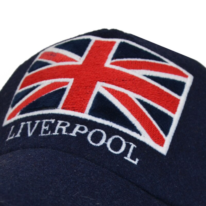 Arrivals Winter Baseball Cap Men Liverpool Warm Felt Bone Snapback Hat Women Gorras Snap Backs With England Flag for Autumn