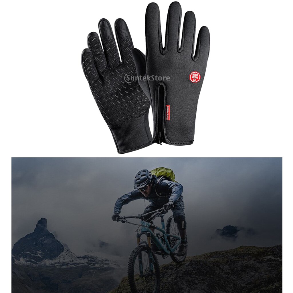 Guantes cálidos con dedos completos para invierno, guantes para pantalla táctil, para entrenamiento, pesca, caza