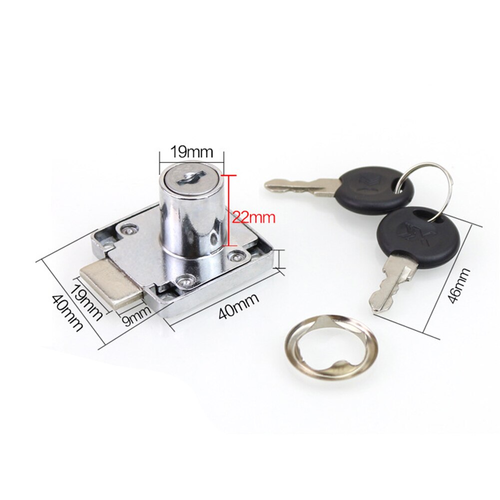 Stainless Steel Cabinet Drawer Door Lock Double Open Anti-theft Mailbox Locker for Household Door Locking Ornament: B