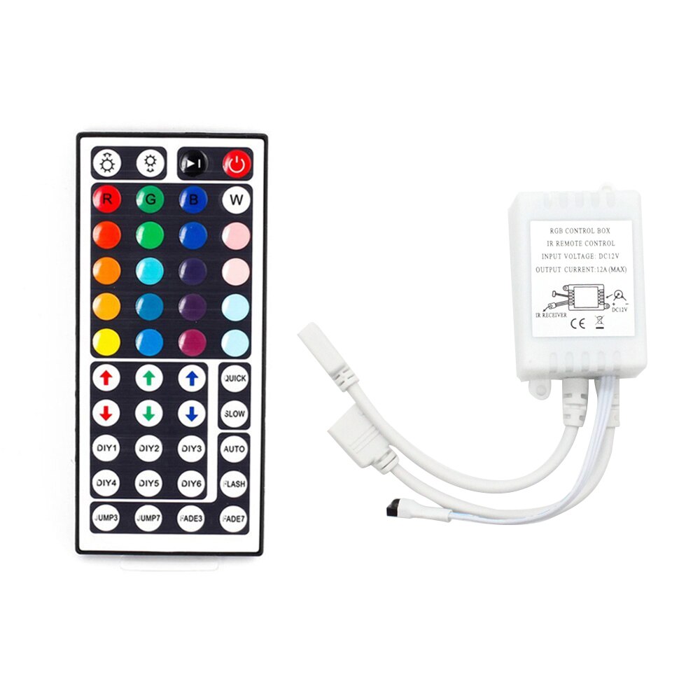 44 Toetsen 24 Toetsen DC12V Dual Connectors Uitgang Ir Afstandsbediening Rgb Controller Lamp Dimmer Voor 10M 5M 3528 2835 5050 Rgb Led Strip Licht: 44Key 2-Output