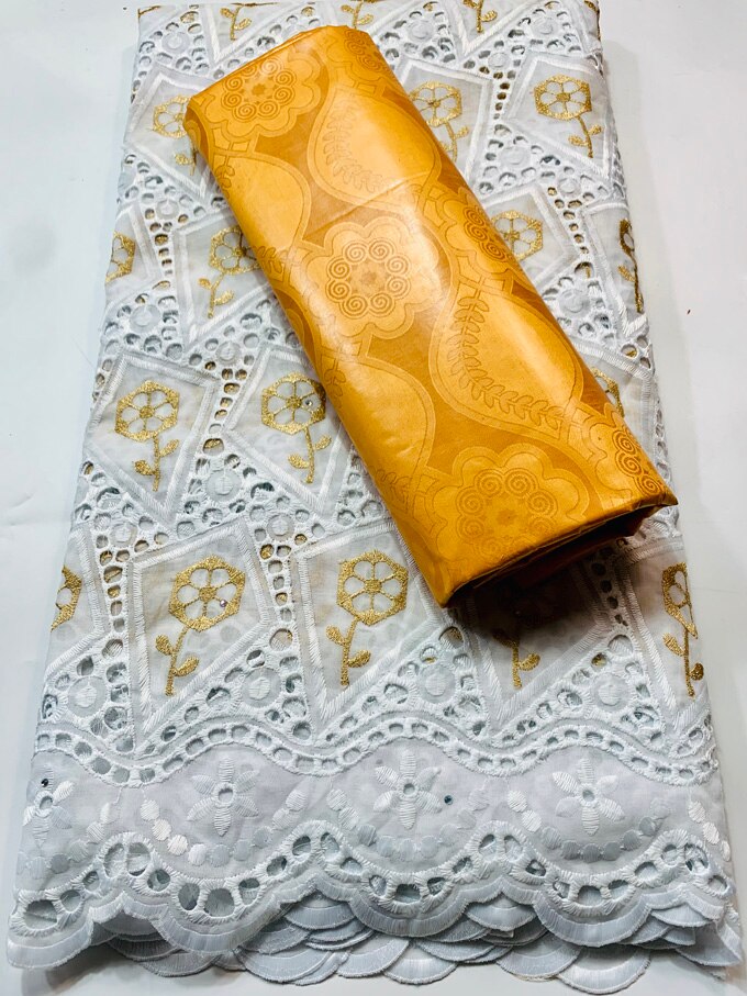 Robe de mariée en tissu Bazin Riche, Voile suisse, Voile africain, , + 2.5 Yards, YKM102, 2.5: AS PIC2
