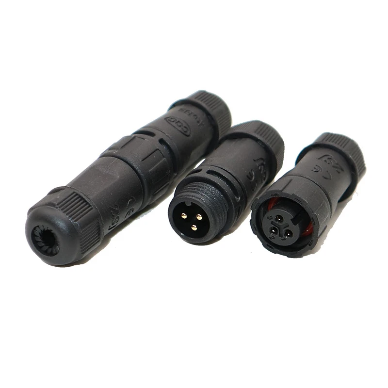 Conector soldado ensamblado IP68 M12 para exteriores 2 3 4 5 6 7 8 pines conector impermeable junta acoplamiento de aviación enchufe macho hembra