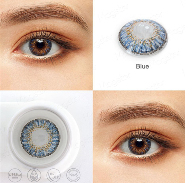 Lentillas de colores con ojos grandes para mujer, lentillas cosméticas de colores para pupila, maquillaje para de Halloween, 1 par: 11