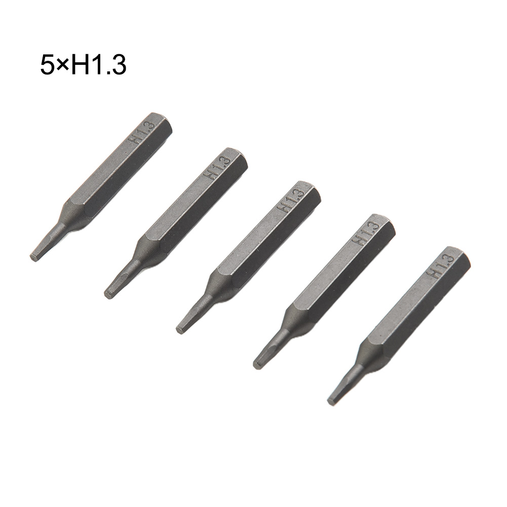 Embout de tournevis H4 × 28mm, petit embout de tournevis hexagonal H0.7 H0.9 H1.5 H3 H4 4mm, tige hexagonale, outil d'équipement de vis pour l'industrie du meuble 5 pièces: Or