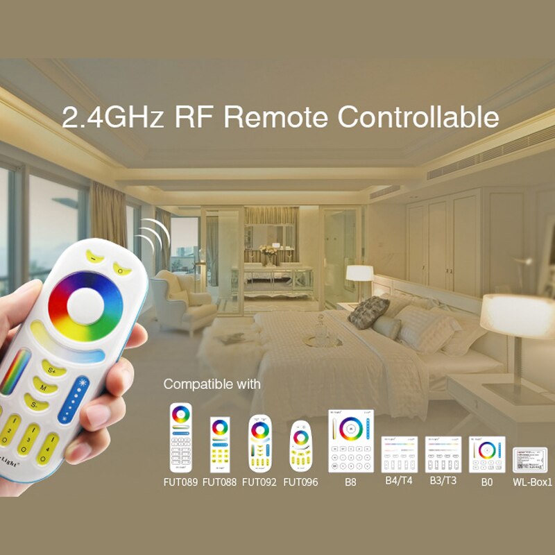 Upgrade 2.4Ghz Rgb + Cct Led Strip Controller DC12 ~ 24V Dimbare Driver 6A/Ch Voor rgb + Cct Led Strip Kan Remote/Voice Control