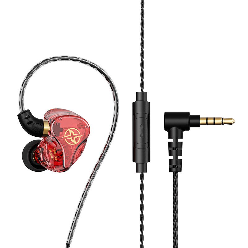 Eardeco Bass Wired Hoofdtelefoon Sport Oortelefoon Hoofdtelefoon Met Mic In Ear Stereo Oordopjes Hifi Koptelefoon Voor Mobiele: Red