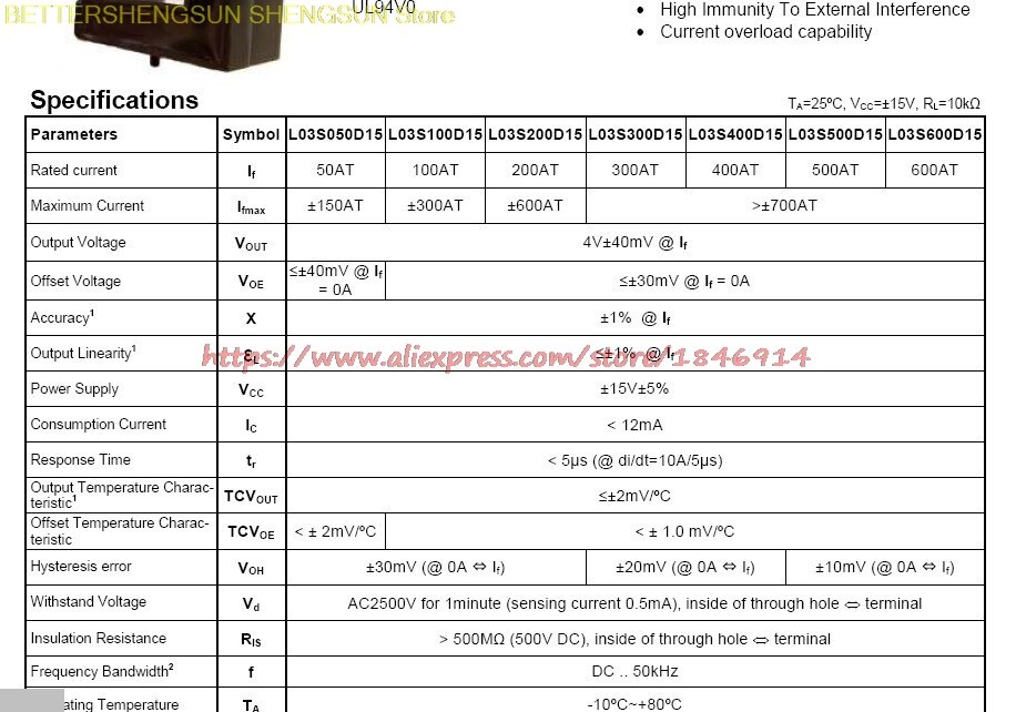 Sensor L03S100D15 L03S200D15 L03S300D15 400D15 500D15 600D15