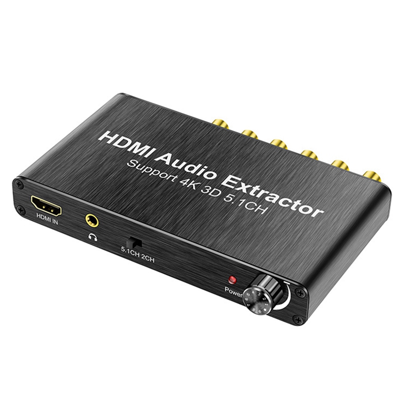 HDMI-Compatible Audio Decoder 4K HDMI 5.1 Digital Audio Decoder Splitter Converter US Plug