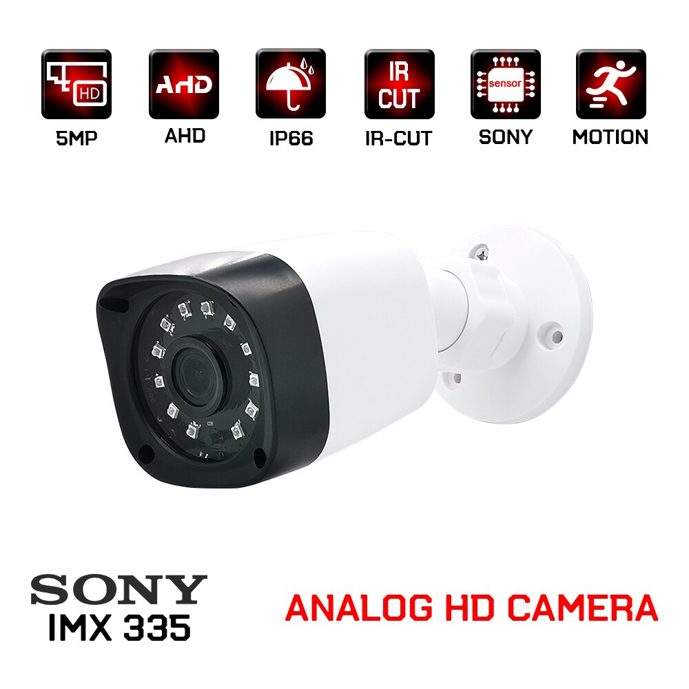 1080P 5MP Ahd Camera Sony IMX323/335 Cctv Video Surveillance Beveiliging Outdoor Waterdichte Bullet Analoge Camera 'S Voor Thuis 2MP
