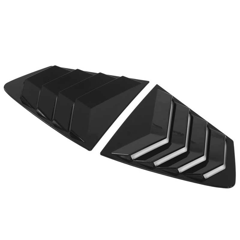 2Pcs/Set Car Rear Side Window Louver Blinds Glossy Black Replacement for Mazda 3 Axela 4Dr Sedan
