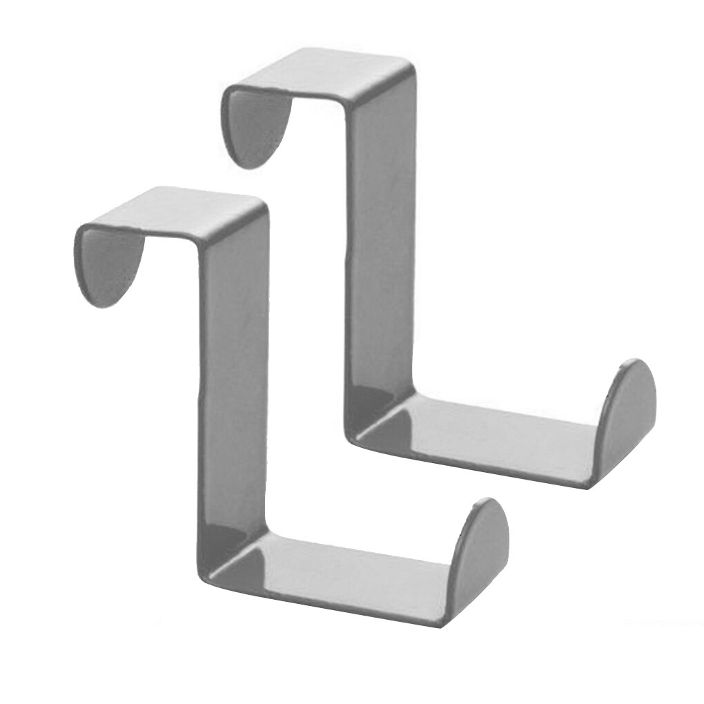 2 stuks over deurhaken roestvrijstalen kastlade hanghaken kantoor keuken handdoek kleerhanger: Nr . .1