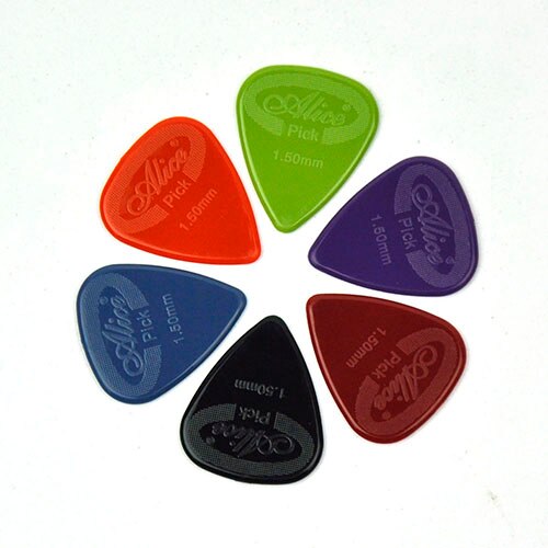 Alice-Lote de 500 Uds. De púas antideslizantes de nailon para guitarra, 0,58/0,71/0,81/0,96/1,2/1,5mm,: 1.5mm