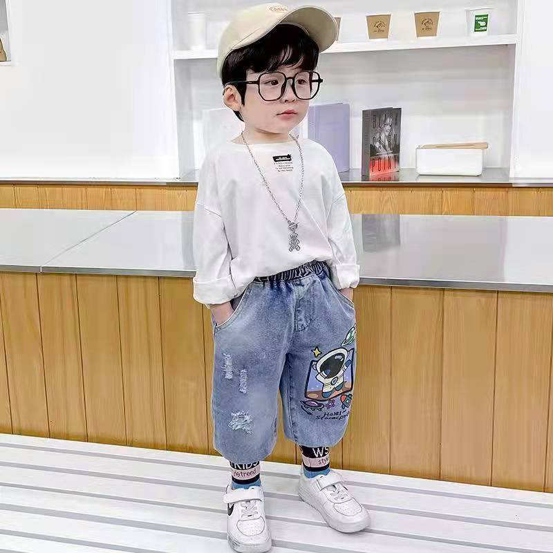 Baby Jongens Jeans 2022 Cartoon Lente Stijl Modieuze Kids Derss Kinderen Jeans 2-4-6 Jaar Oud denim Broek