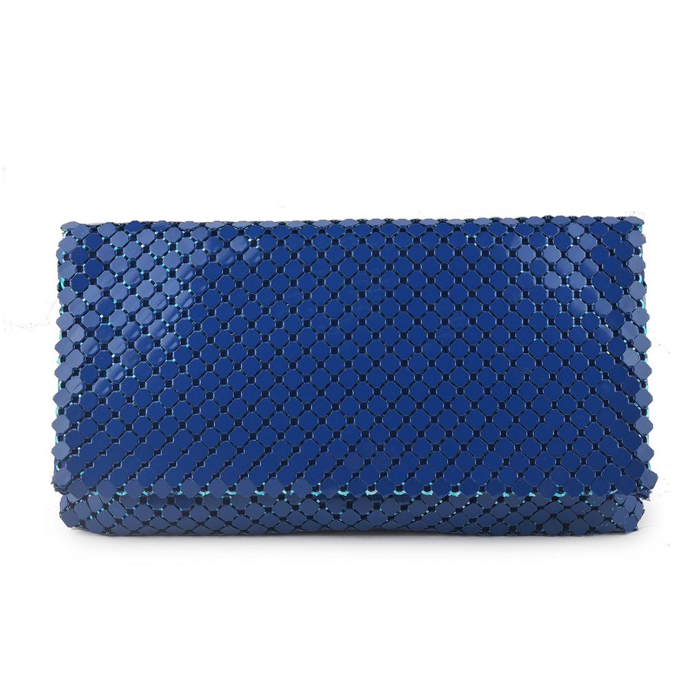 Women's Handbags and Purses Royal Blue Purple Aluminum Evening Party Clutch Bags Ladies Casual Girls Day Clutches Retro: Blue