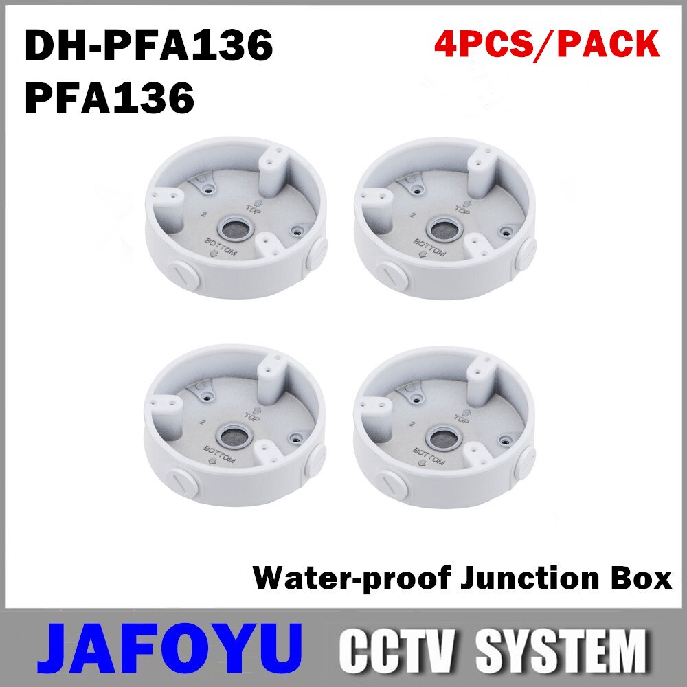 4 stk/pakke pfa 136 vandtæt samleboks dh-pfa 136 til ip kamera hdcvi kamera ptz cctv kamera sikkerhedskamera mini dome kamera
