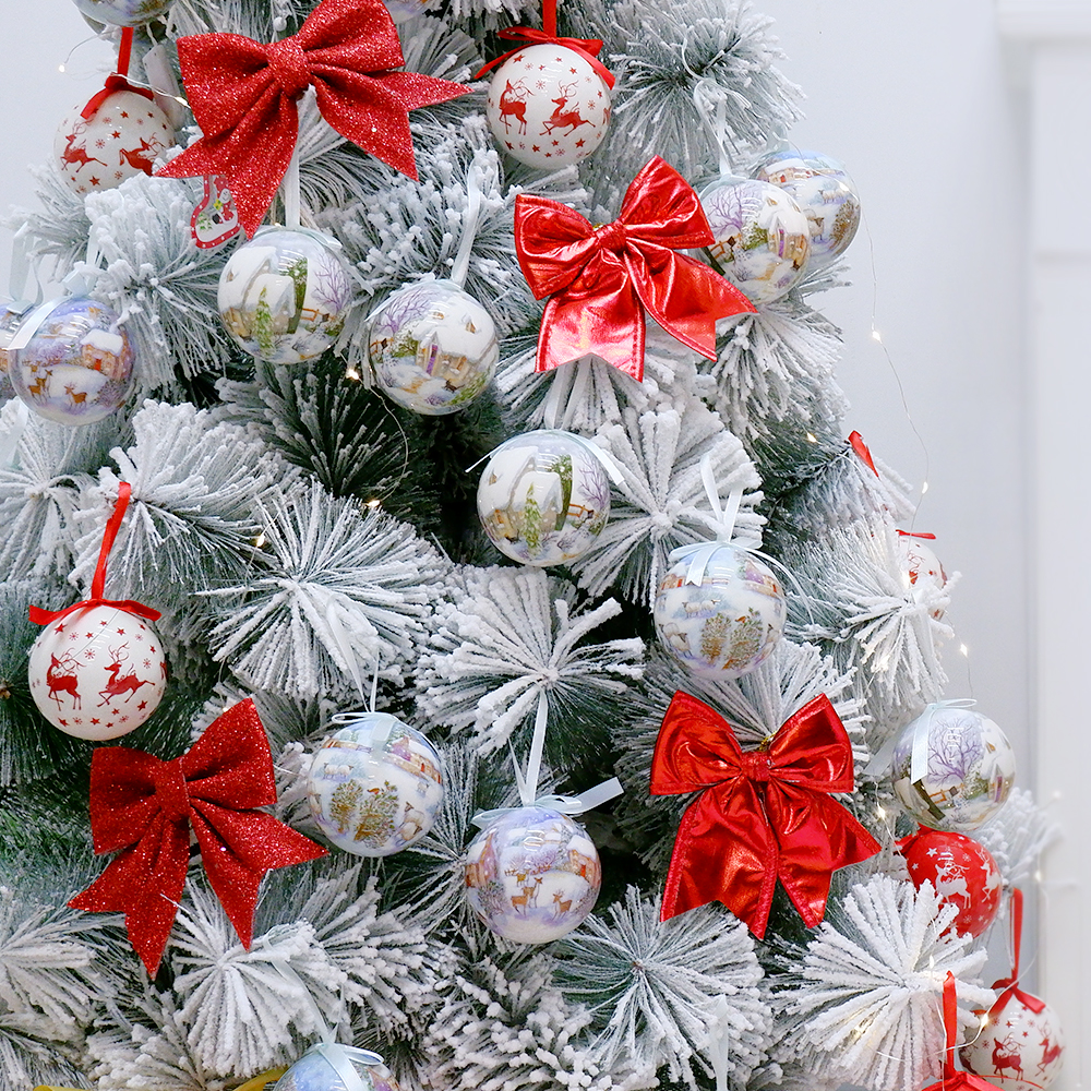 7PCS Christmas Balls Large Home Decoration Tree Balls Xmas Party Decor Christmas Spheres Christmas Tree Hanging Ornament