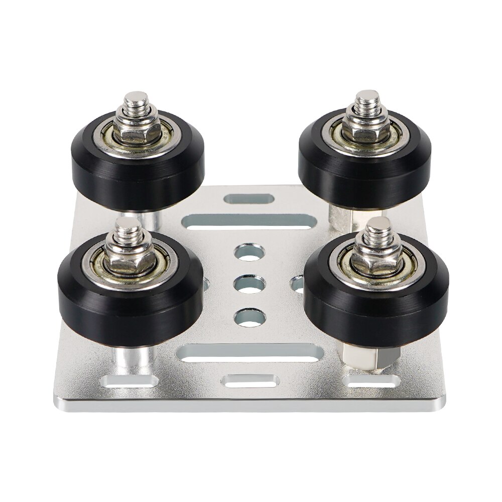 Kingroon 1Set /2040 V-Slot Aluminium Profielen Wielen 3D Printer Onderdelen Openbuilds V Gantry Plat Speciale Dia Plaat katrol: Silver plate pulley